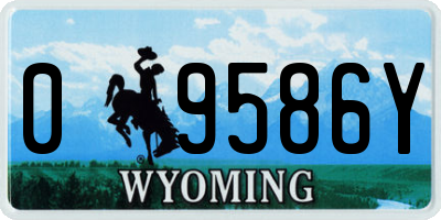 WY license plate 09586Y