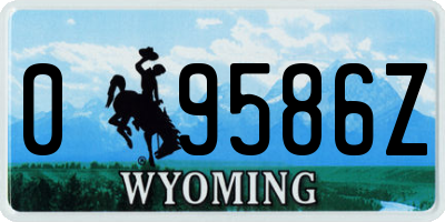 WY license plate 09586Z