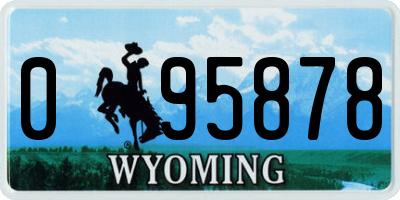 WY license plate 095878