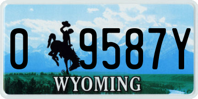 WY license plate 09587Y