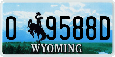 WY license plate 09588D