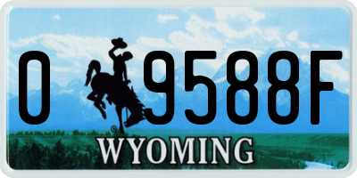 WY license plate 09588F