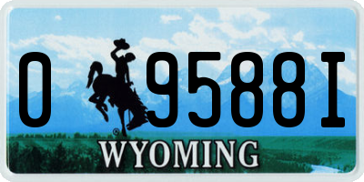 WY license plate 09588I