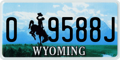 WY license plate 09588J