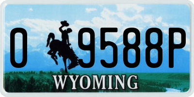 WY license plate 09588P