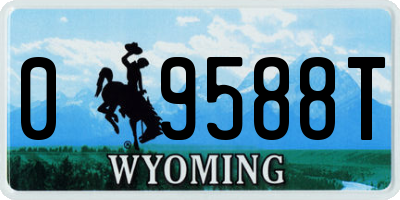 WY license plate 09588T