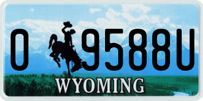 WY license plate 09588U