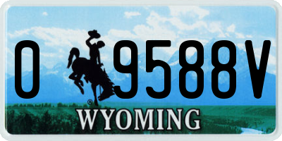 WY license plate 09588V
