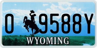 WY license plate 09588Y