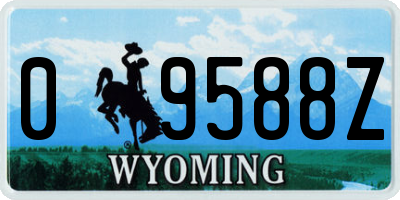 WY license plate 09588Z