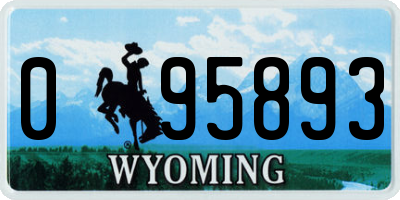 WY license plate 095893