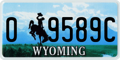 WY license plate 09589C