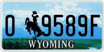 WY license plate 09589F