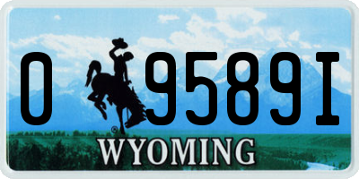 WY license plate 09589I