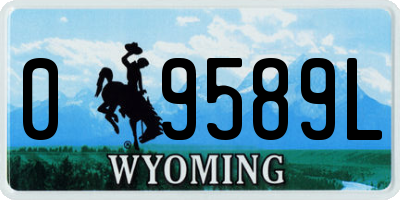 WY license plate 09589L
