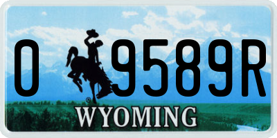 WY license plate 09589R