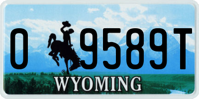 WY license plate 09589T