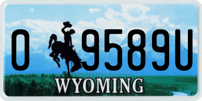 WY license plate 09589U