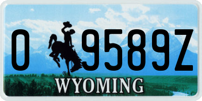 WY license plate 09589Z