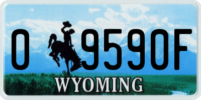 WY license plate 09590F