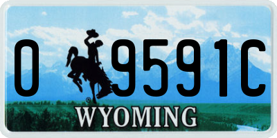 WY license plate 09591C
