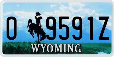 WY license plate 09591Z