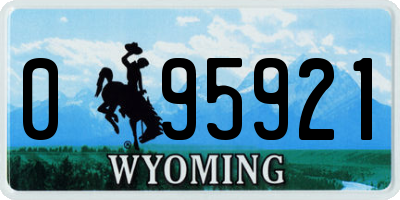 WY license plate 095921