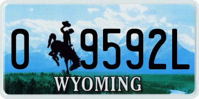WY license plate 09592L