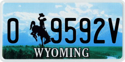 WY license plate 09592V