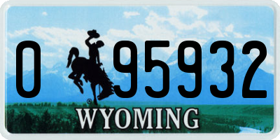WY license plate 095932