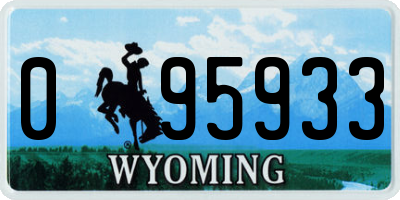 WY license plate 095933