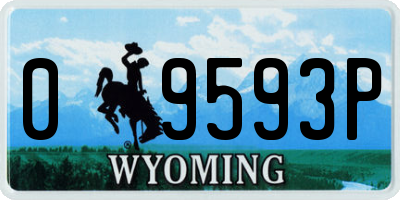 WY license plate 09593P