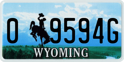 WY license plate 09594G