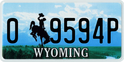 WY license plate 09594P