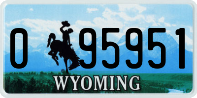WY license plate 095951
