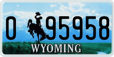 WY license plate 095958