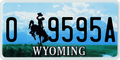 WY license plate 09595A