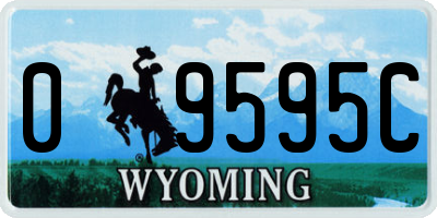 WY license plate 09595C