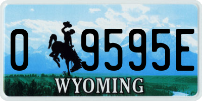 WY license plate 09595E