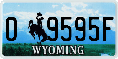 WY license plate 09595F