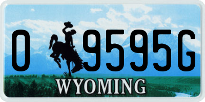 WY license plate 09595G