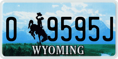 WY license plate 09595J