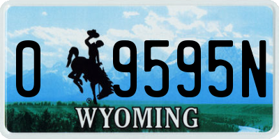 WY license plate 09595N