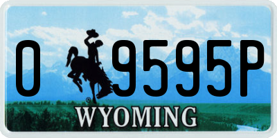 WY license plate 09595P
