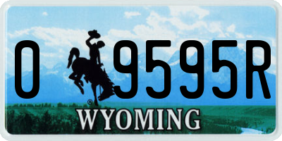 WY license plate 09595R