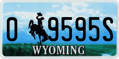 WY license plate 09595S