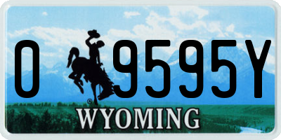 WY license plate 09595Y
