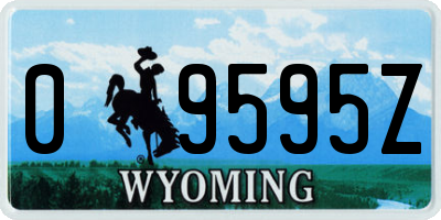 WY license plate 09595Z
