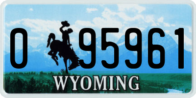 WY license plate 095961