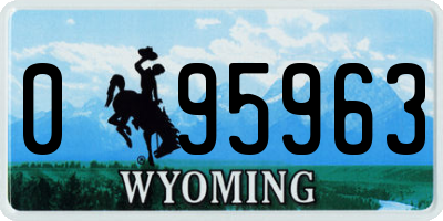 WY license plate 095963